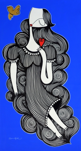 Sonke - Woman in Blue - art contemporain