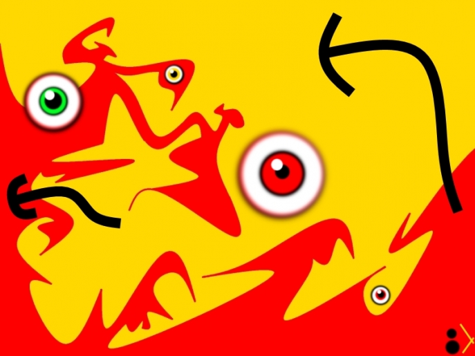 Ben Dante - Red and Yellow - art contemporain