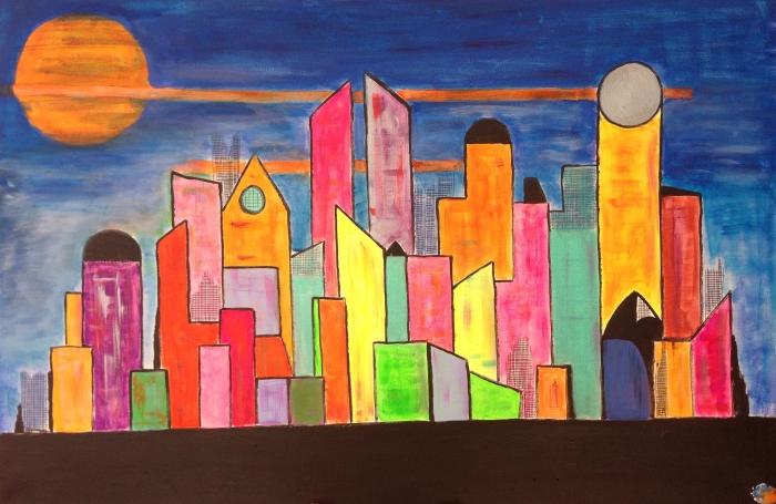 JJ - City Skyline - art contemporain