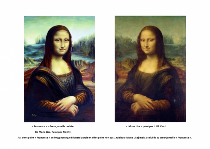 aldehy - Francesca - sœur jumelle cachée de Mona Lisa. - art contemporain