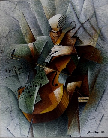 Gilbert RAGUENEZ - Le violoncelliste - art contemporain