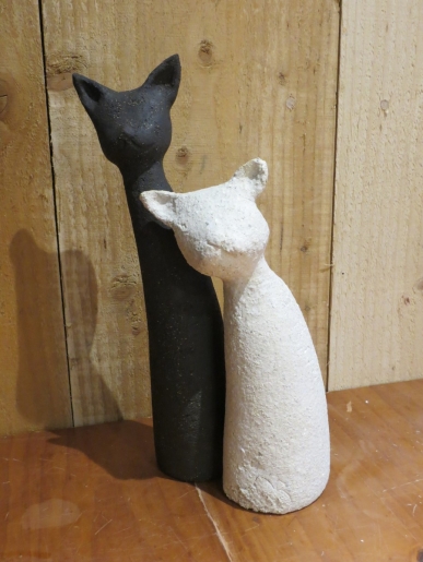Viki Brine - Chat noir chat blanc - art contemporain